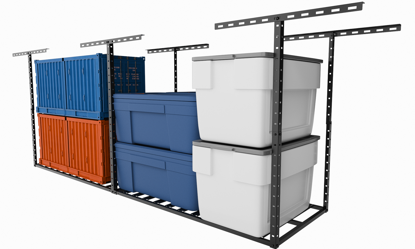 SunsGrove Overhead Garage Storage Rack, 750LBS Adjustable Ceiling Mounted Storage Racks