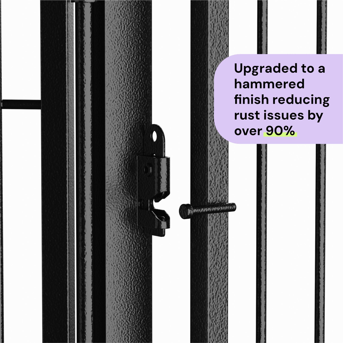 SunsGrove Dog Playpen, Heavy Duty Anti-Rust Pet Pen for Indoor, Courtyard, RV Camping for Dogs,Black