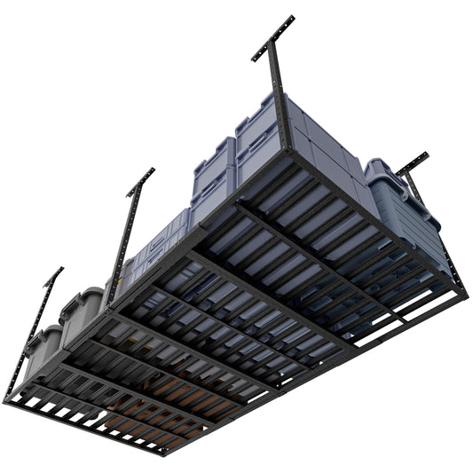 SunsGrove Overhead Garage Storage Rack, 750LBS Adjustable Ceiling Mounted Storage Racks