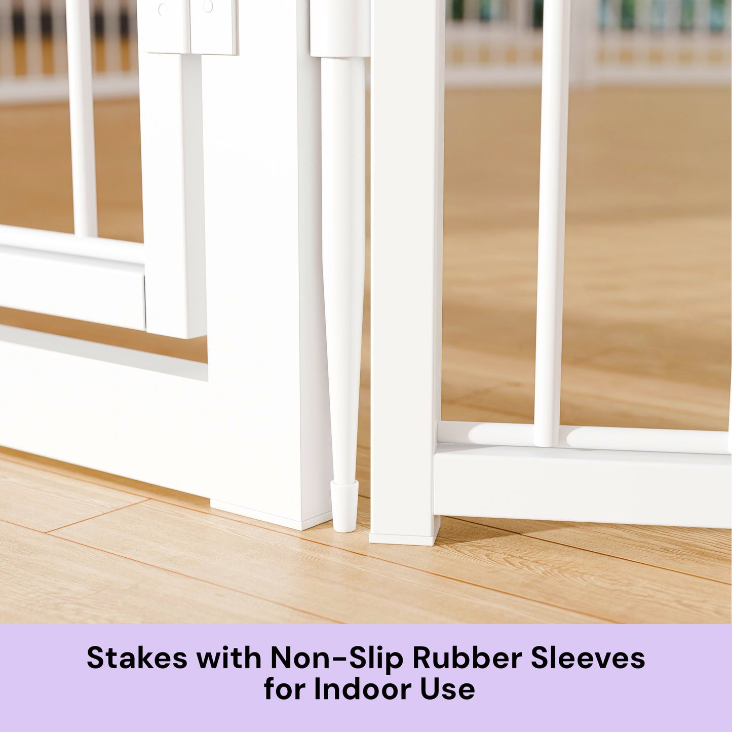 SunsGrove Dog Playpen, Heavy Duty Anti-Rust Pet Pen for Indoor, Courtyard, RV Camping for Dogs,White